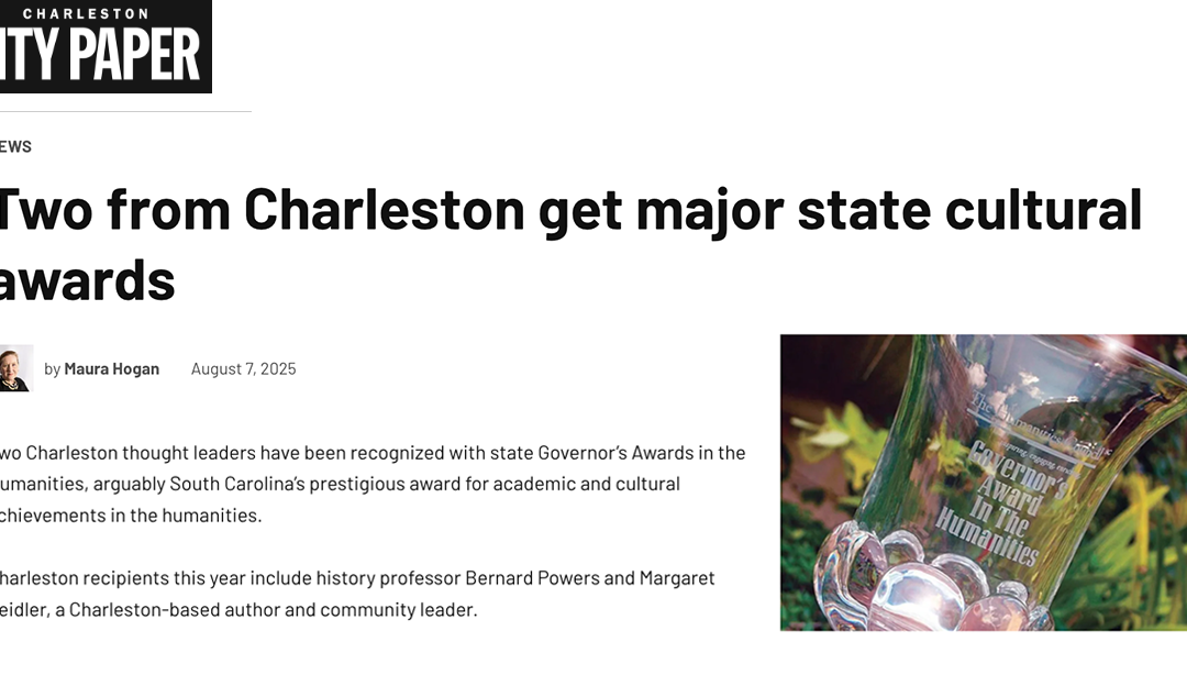 “Two from Charleston get major state cultural awards”